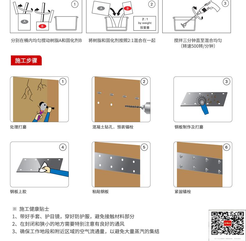 包钢沙河口粘钢加固施工过程